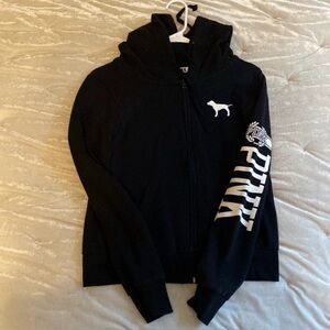 Victoria’s Secret pink black hoodie zip up
